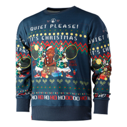 Мужская кофта теннисная Quiet Please Ugly Christmas Sweatshirt Men - Dark Blue, Multicoloured