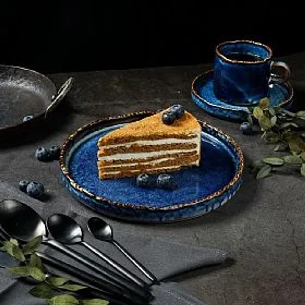 Тарелка с бортом 21*2,4 см,фарфор,серия "Aqua Blue" P.L.