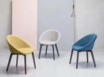 Кресло с обивкой Scab Design Natural Giulia Pop, венге, светло-серый