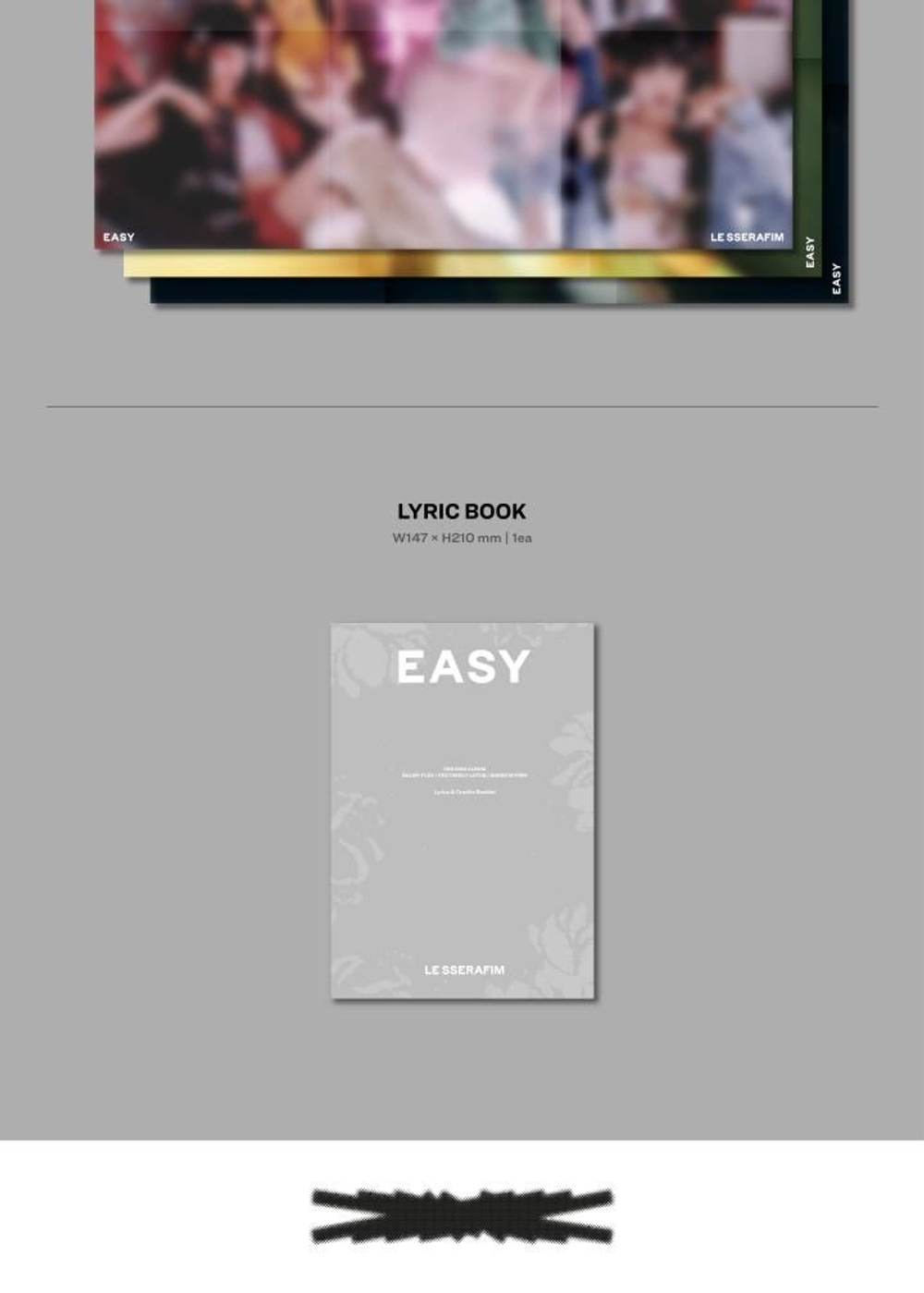 Альбом LE SSERAFIM - EASY 3rd Mini Album 3 Version SET