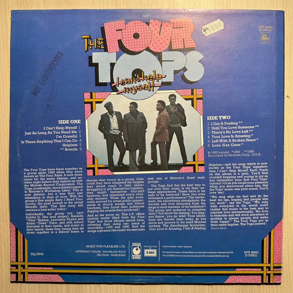 Four Tops - I Can't Help Myself (Чехословакия) В