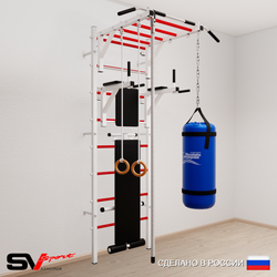 Шведская стенка Sv Sport 5542 (Турник рукоход/Брусья/Скамья/Канат/Кольца/Цепь/Мешок 22кг)