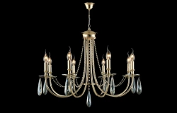 Люстра Crystal Lux VICTORIA SP8 GOLD/AMBER