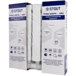 Радиатор биметаллический STOUT TITAN VENTIL 500 - 5 секций (подключение нижнее правое, цвет белый)
