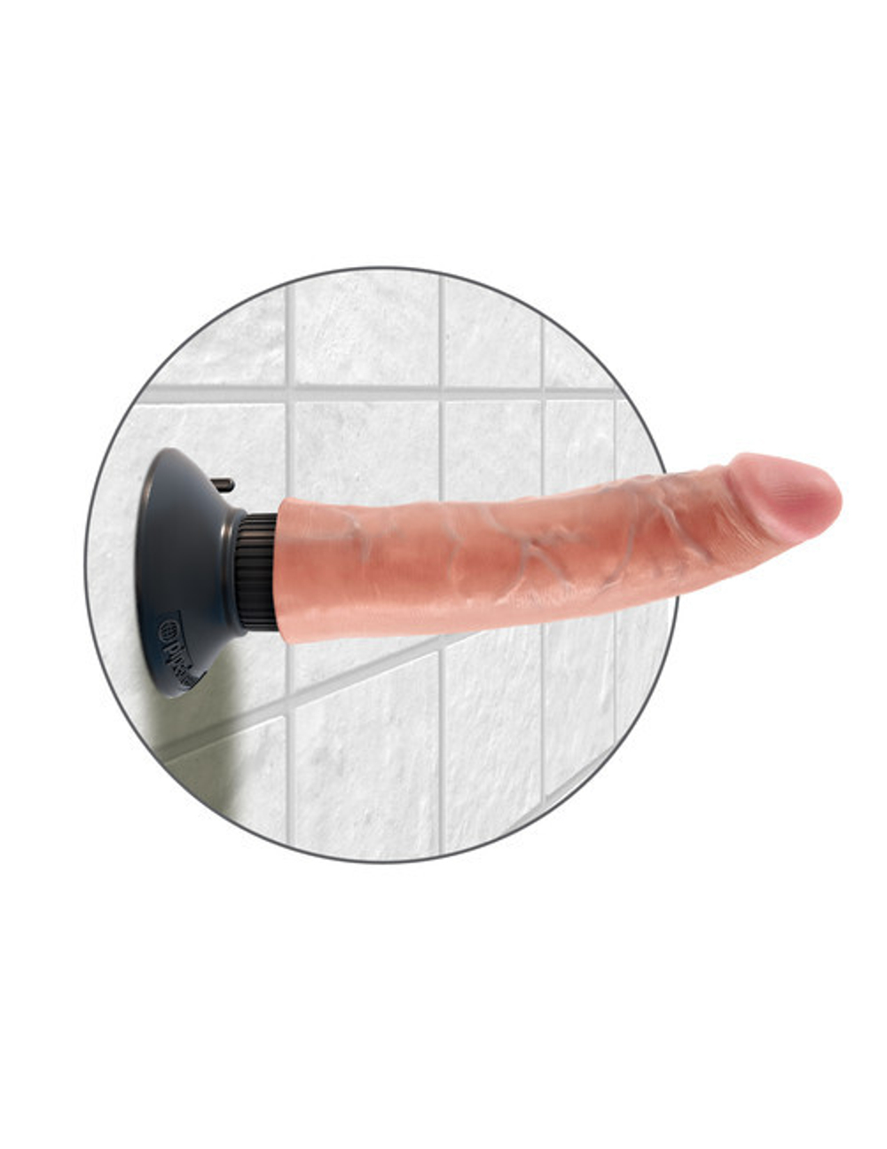 Гибкий вибромассажер-реалистик 7" Vibratins Cock Flesh (Цвет: телесный)
