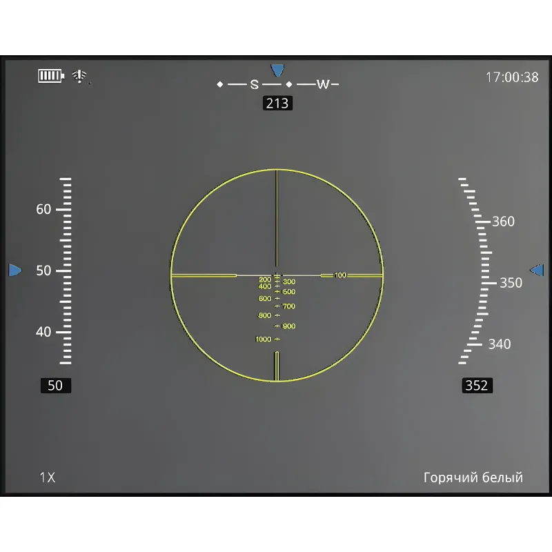 Тепловизионный прицел Fahrentec FMR335 - круговая прицельная сетка с дальномерной шкалой