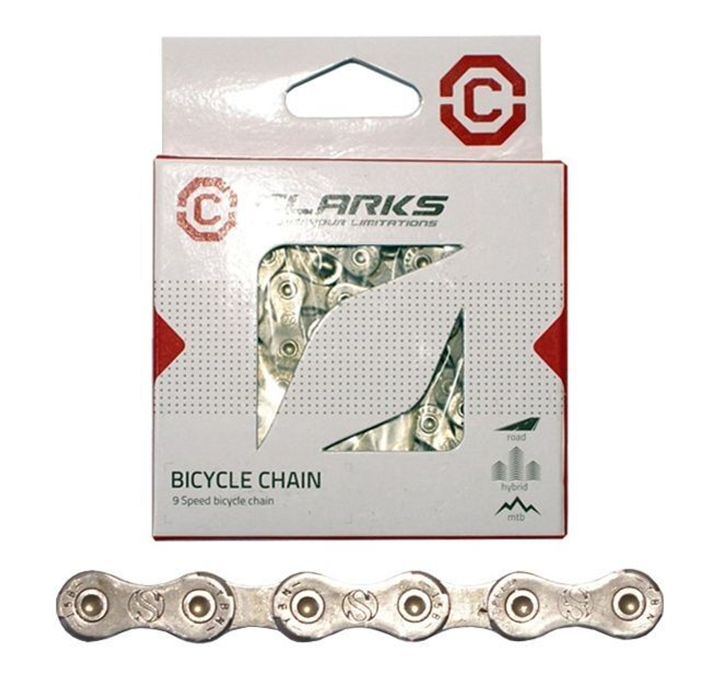 Цепь C9 1/2"x11/128" 116зв. хромир. покрыт. с замком в коробке 9скор. CLARKS