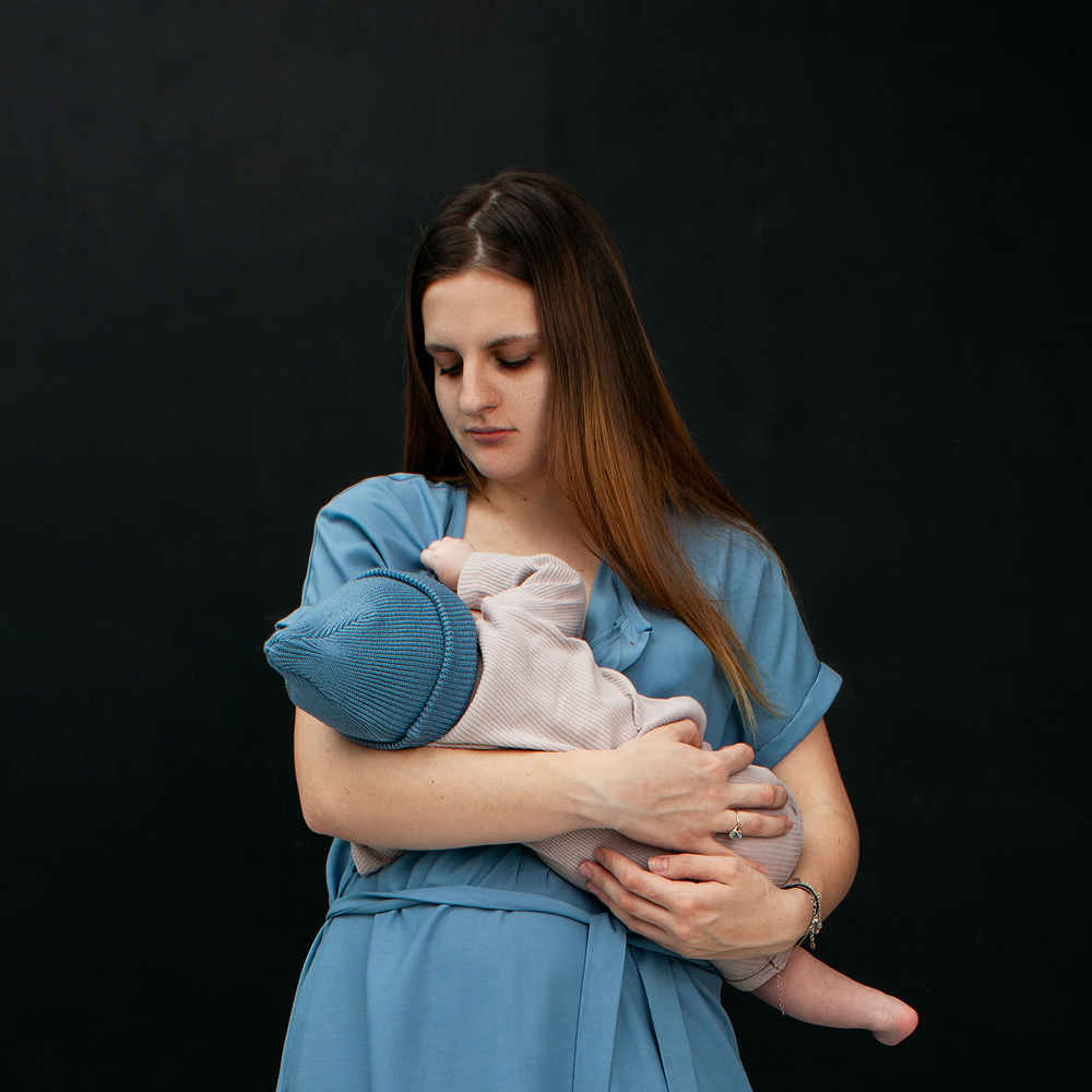 Хлопковая шапка ko-ko-ko песочная тёмная (*baby size only)