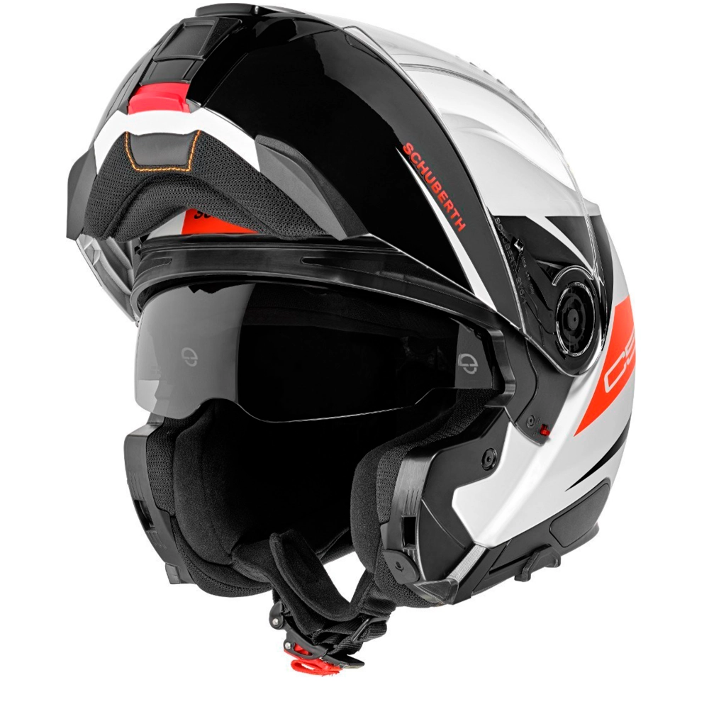 Шлем Schuberth C5 Eclipse Red, белый/красный, размер XL (RR)