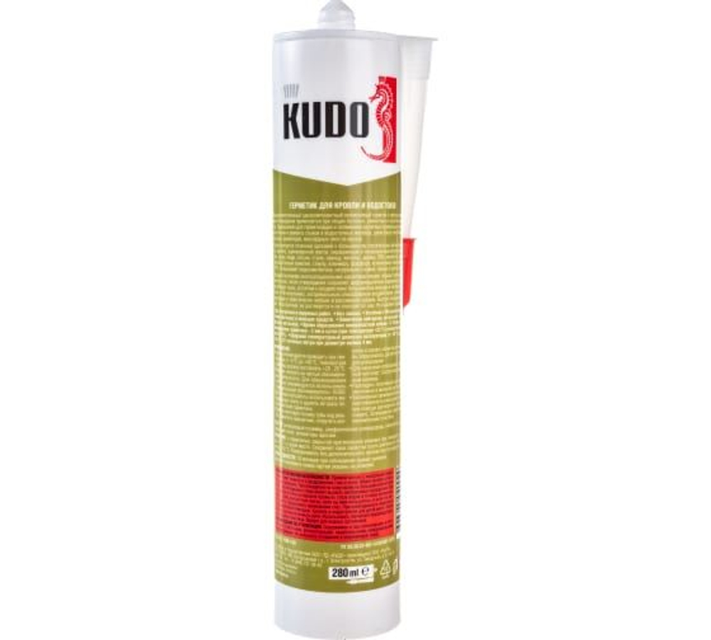 Герметик силиконовый для кровли прозрачный 280 мл, KUDO