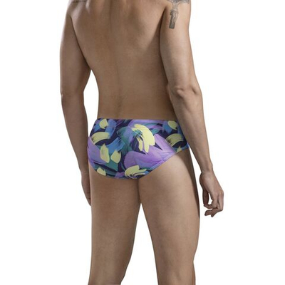 Фиолетовые плавки с принтом в виде цветных мазков Tide Swimsuit Brief (Размер: M) (Цвет: фиолетовый)