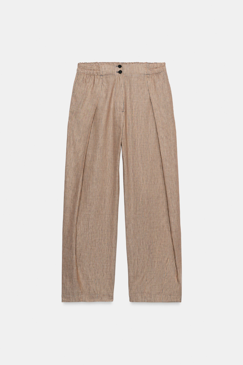ЛЬНЯНЫЕ БРЮКИ С ЗАЩИПАМИ — ZW COLLECTION — ZARA