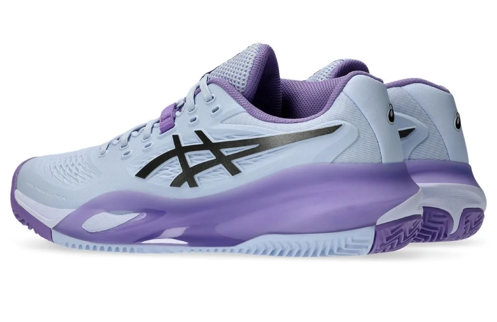 Женские теннисные кроссовки Asics Gel-Resolution X Clay Night Energy - blue fade/gunmetal