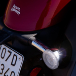 Комплект светодиодных указателей поворота (4 шт), Royal Enfield, серебристого цвета, арт. KXA00263