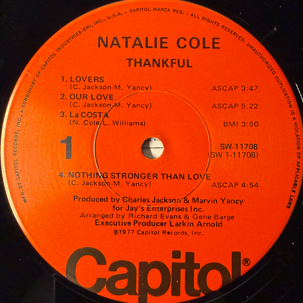 Natalie Cole ‎– Thankful (США 1977г.)