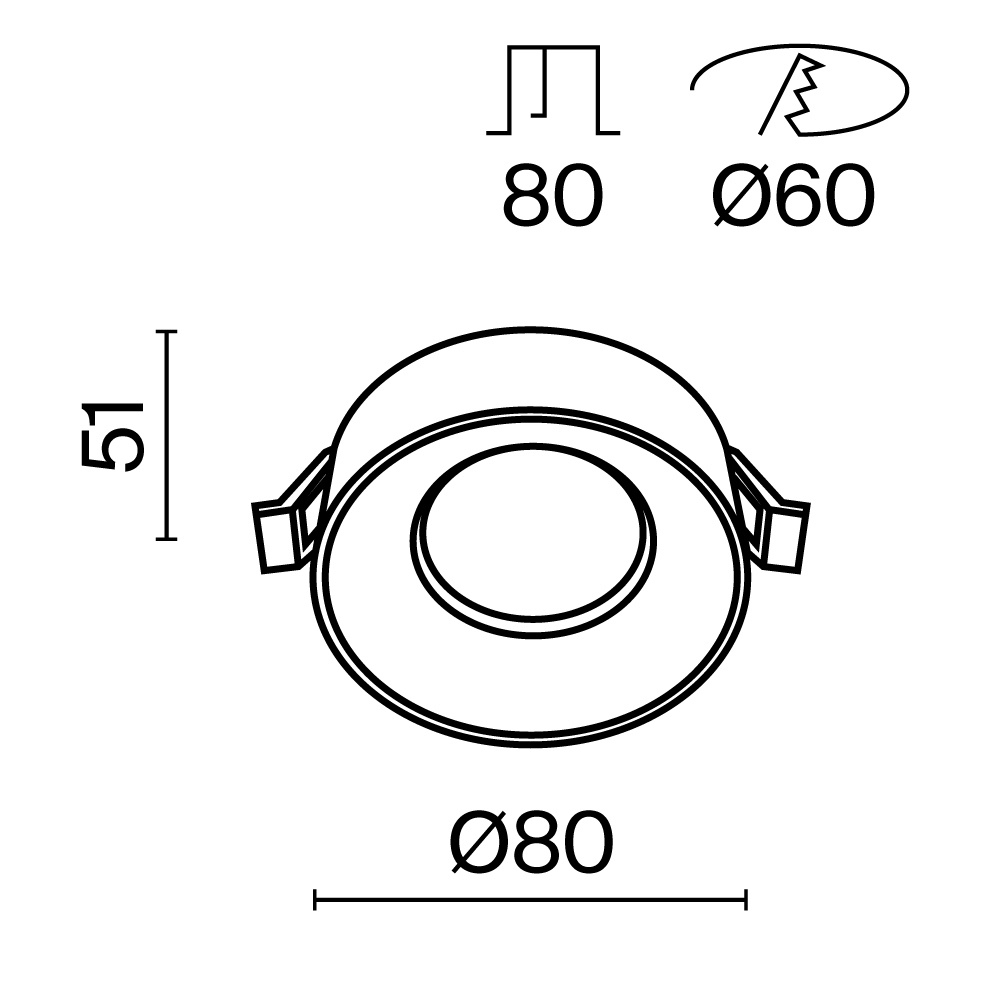 Встраиваемый светильник Technical DL046-01W