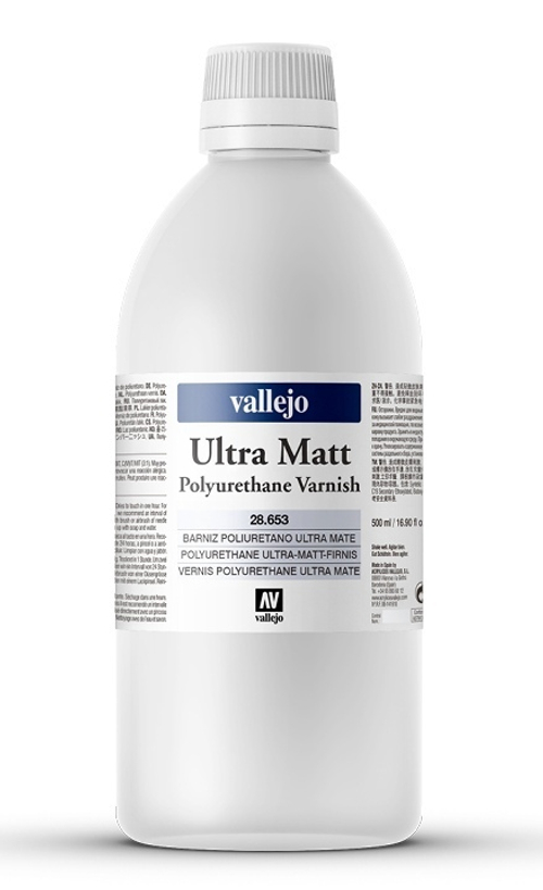 Лак для сборных моделей Vallejo - Ultra Matt Polyurethane Varnish 500ml
