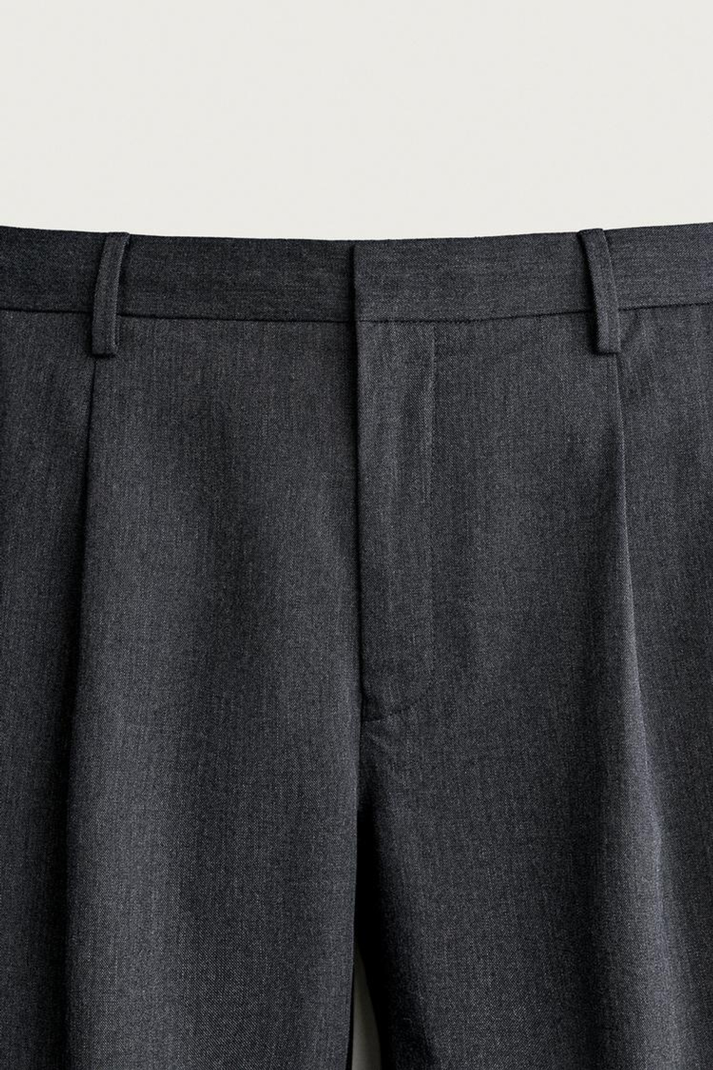 ZARA КОСТЮМНЫЕ БРЮКИ КЛАССИЧЕСКОГО КРОЯ СО СКЛАДКАМИ, СИНЕВАТЫЙ