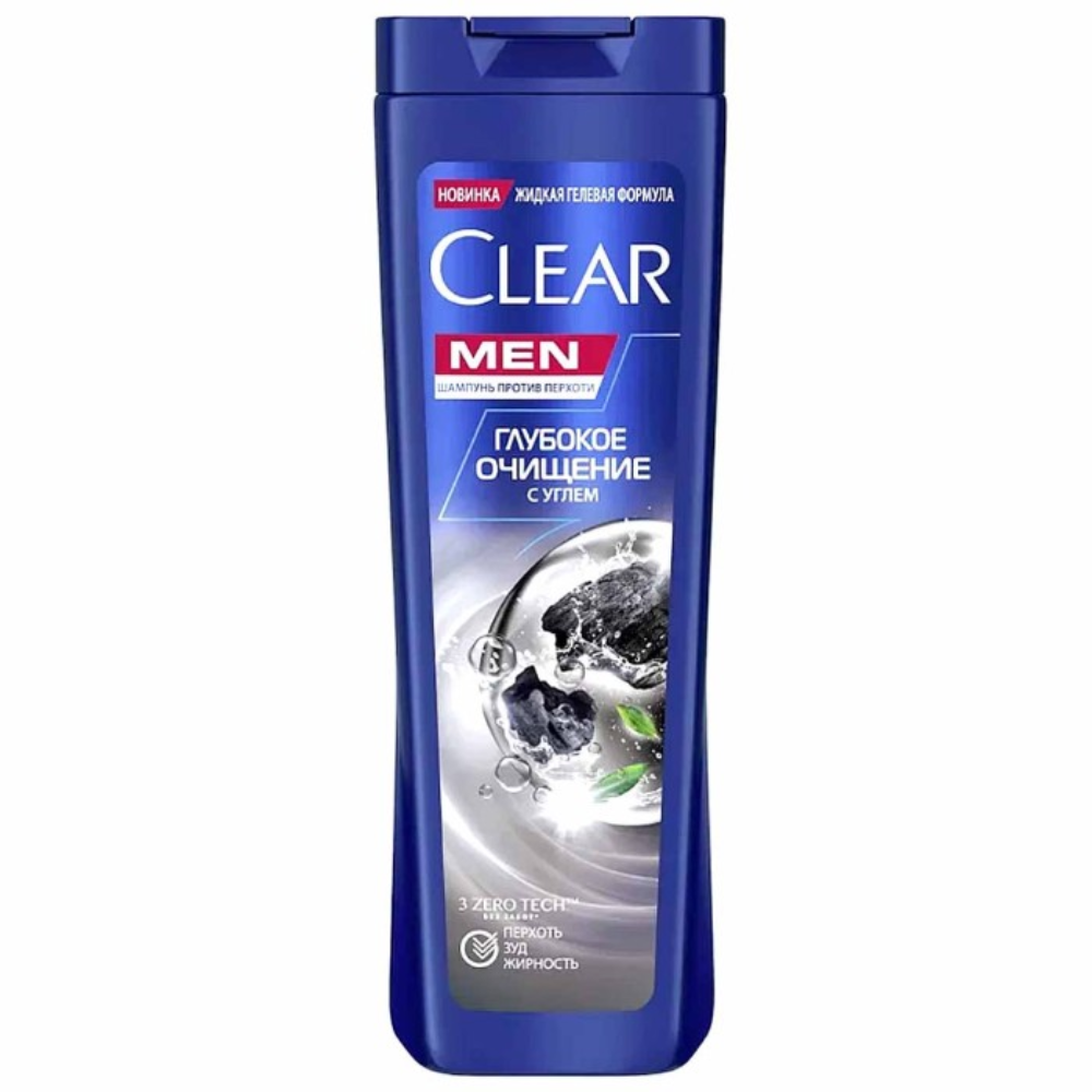 Шампунь Clear Men против перхоти с углем 180 мл