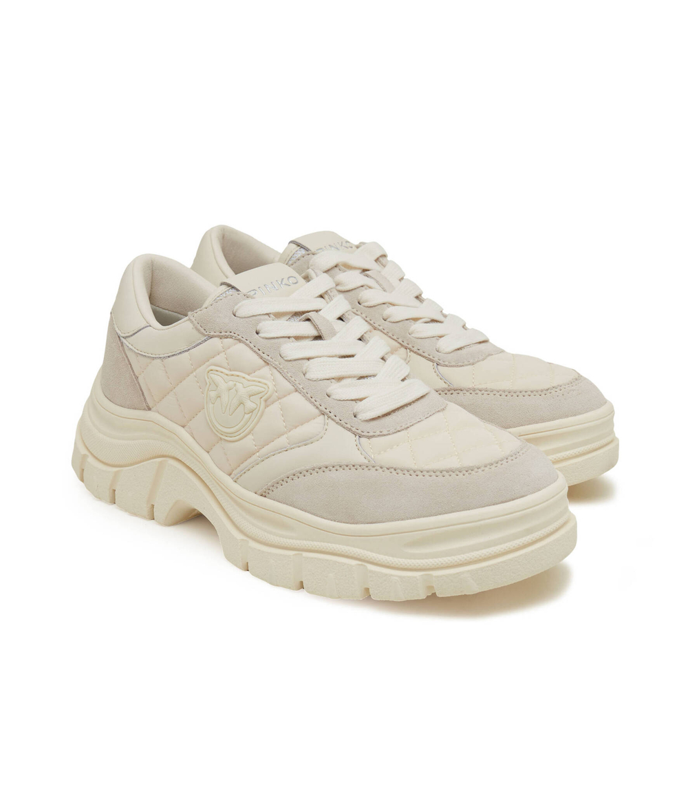Кожаные кроссовки memphis sneaker suede/pelle vi Pinko - бежевый(101620 A12L)