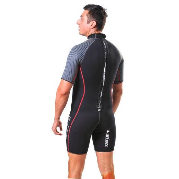 Гидрокостюм Sargan Nero 2.0 Shorty men 3 мм черный красная отстрочка