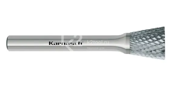Борфреза твердосплавная Karnasch форма N, 6х8х6х50 мм, насечка HP-4, без покрытия, арт. 11.3098-015