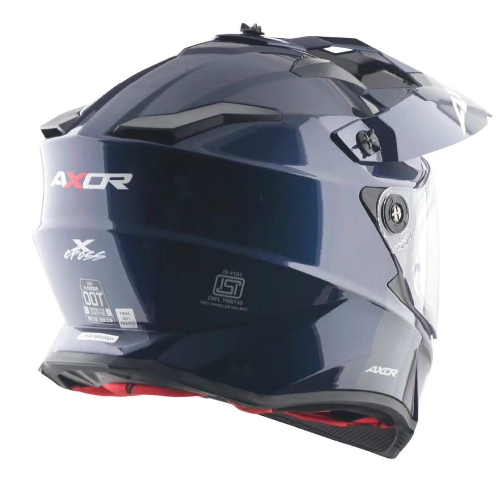 Шлем AXOR X-CROSS DUAL VISOR SC, с визором, цвет синий (S)