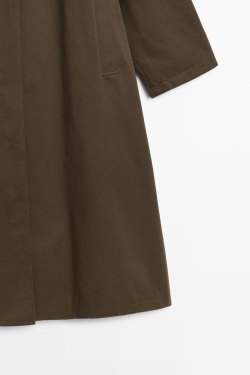 Massimo Dutti Тренч со съёмным капюшоном, хаки