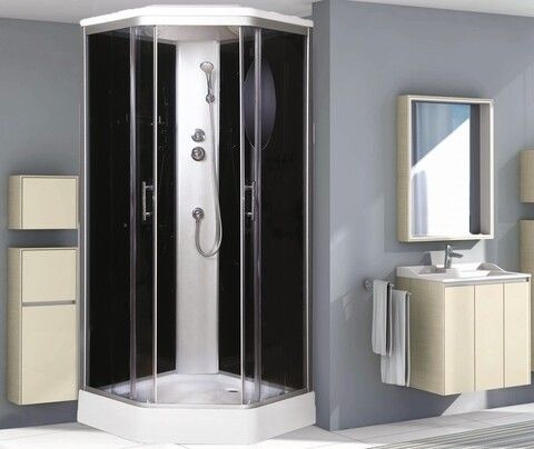 Душевая кабина Niagara Ultra NG-2506-01 (90х90х220) низкий поддон(16см),стекло тонированное