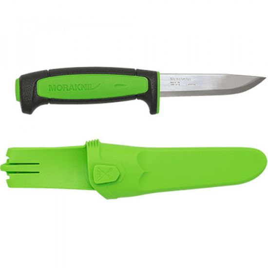 Нож Morakniv Basic 511 2019 edition углеродистая сталь, пласт. ручка (черная) зел. вставка, 13466