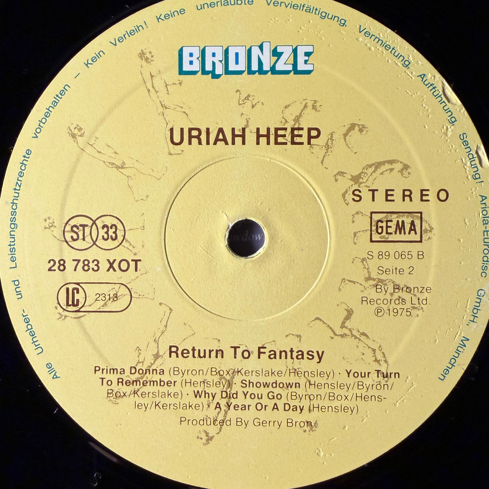 Uriah Heep ‎– Return To Fantasy (Германия 1975г.)
