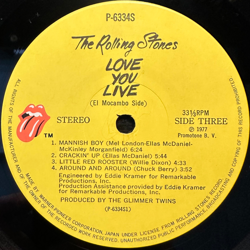 The Rolling Stones - Love You Live 2LP (Япония 1977г.)