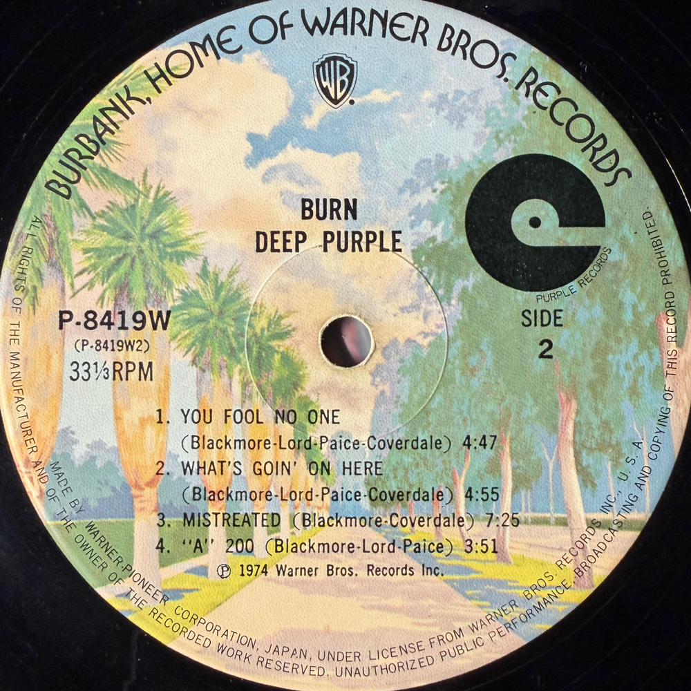 Deep Purple ‎– Burn (Япония 1974г.)