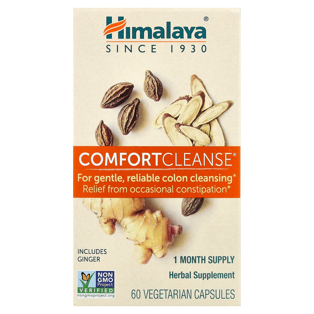 Himalaya, Comfort Cleanse, средство для очищения кишечника, 60 вегетарианских капсул