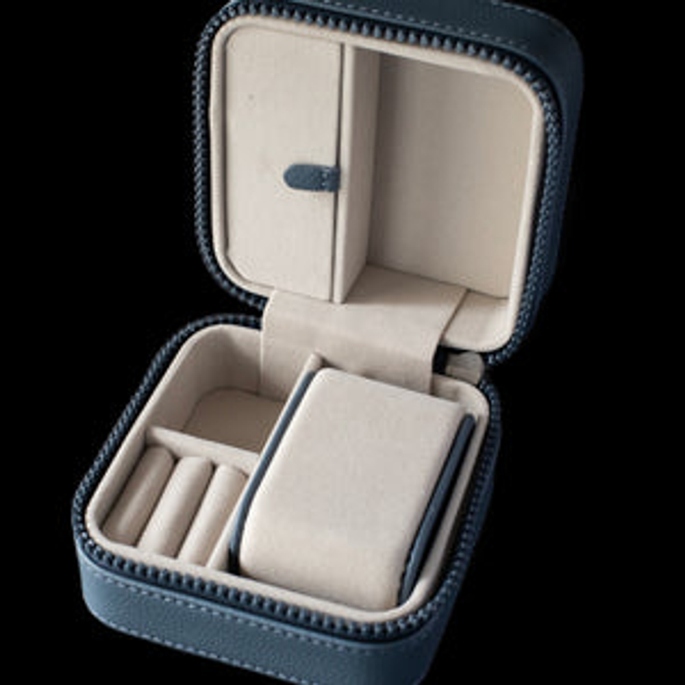 Органайзер для часов и украшений Stackers Canvas Watch & Jewellery Box - Blue Canvas (Blue Canvas / синий / Blue Canvas)