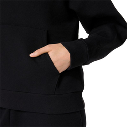 Женская теннисная толстовка Asics Logo Fleece Pullover — performance black