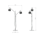 торшер Bert Frank Riddle Floor Lamp Black  & Brass