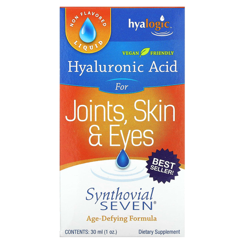 Hyalogic, Synthovial Seven®, гиалуроновая кислота для суставов, кожи и глаз, 30 мл (1 унция)