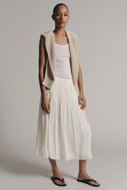 ZARA ЮБКА СО СКЛАДКАМИ — ZW COLLECTION, ЭКРЮ