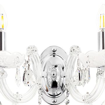 Бра Blanca re AP2 хром/белый Crystal Lux