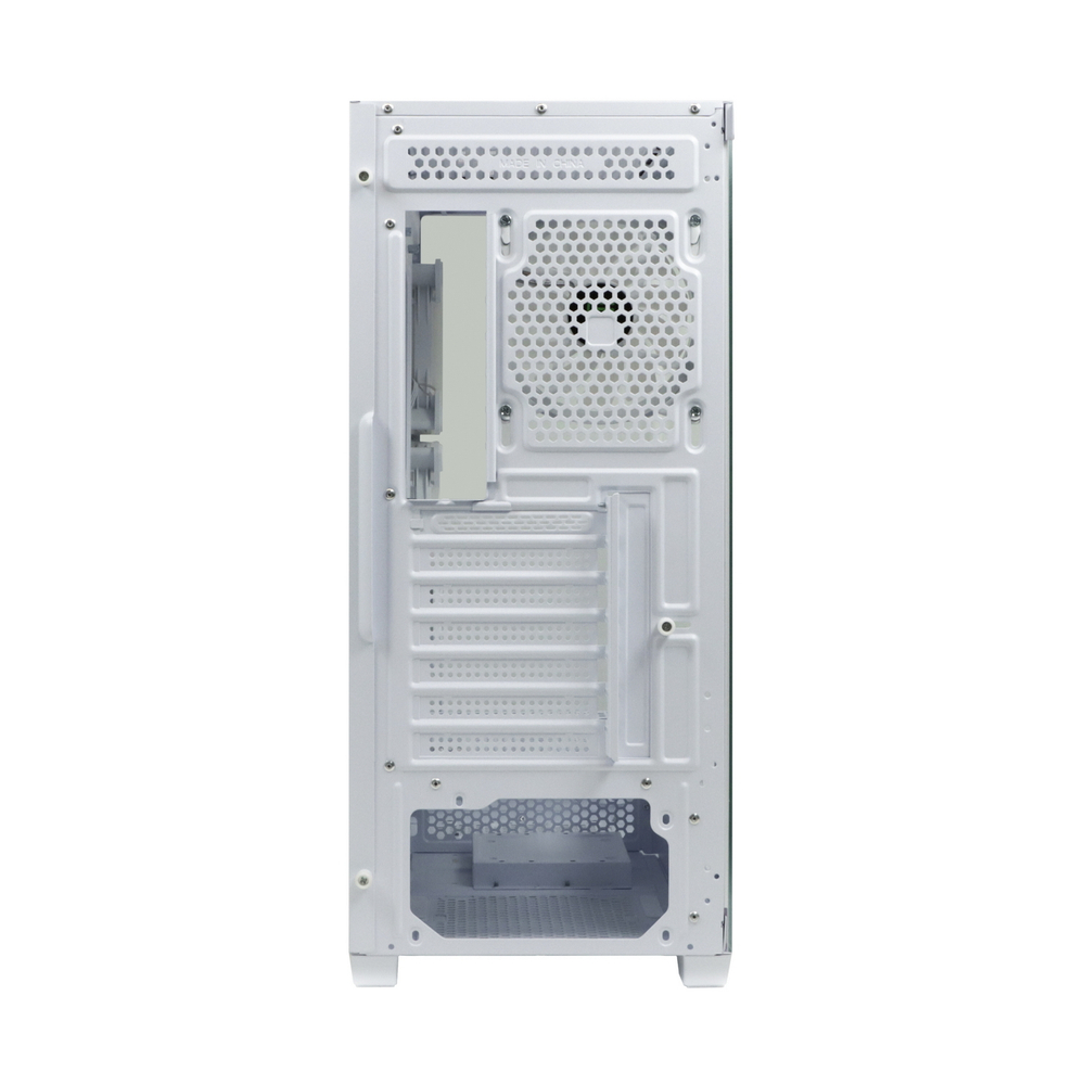 Корпус BaseTech eXtreme GFX-05, Без БП, EATX, белый, 4xFRGB FAN, 2xUSB2, 1xUSB3, бок: закалённое стекло (BT-GFX-05W-TG-4F-RGB)