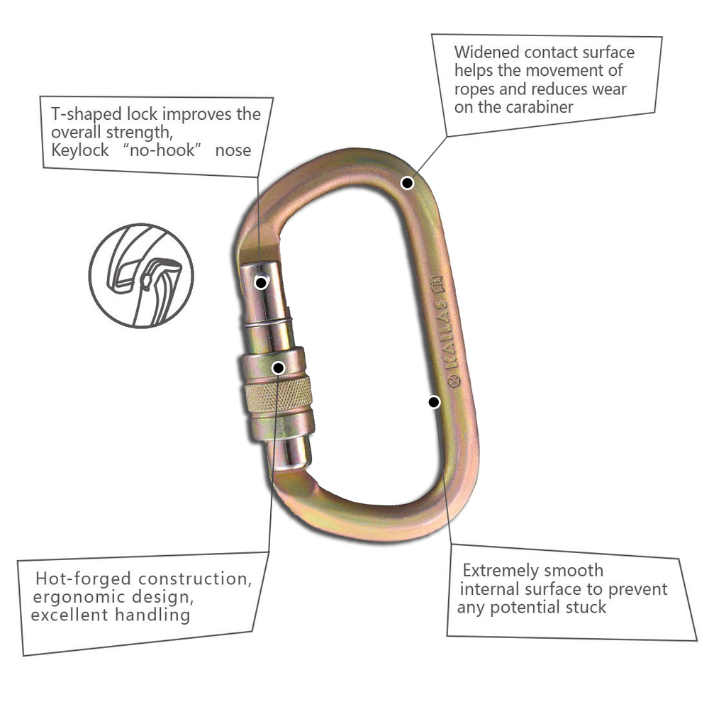 Kailas карабин Oval Screw Lock Steel