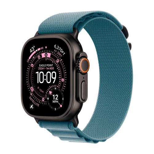Умные часы Apple Watch Ultra 3 (2025) GPS + Cellular, 49mm, Black Titanium Case with Light Blue Alpine Loop, L