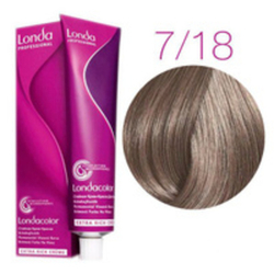 Londa Color стойкая крем-краска, 7/18 жареный миндаль, 60мл
