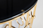 GY-CST8040GOLD Консоль стекло черн/золото 78*40*77см