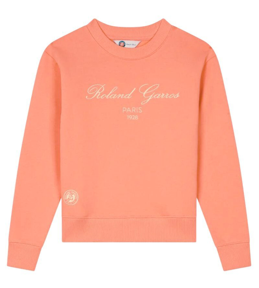 Кофта для девочки теннисная Roland Garros Kids Sporty Chic Tata - коралловая