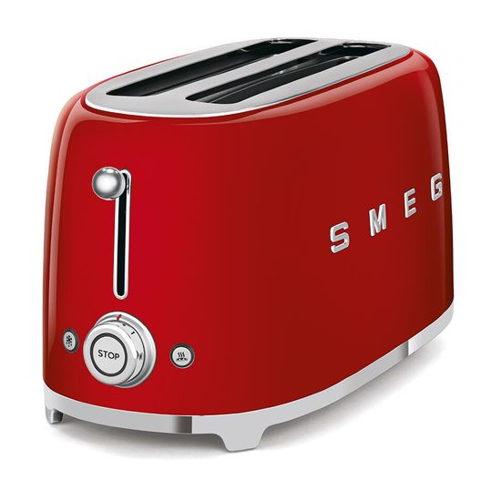 Тостер на 4 ломтика Smeg TSF02RDEU , красный