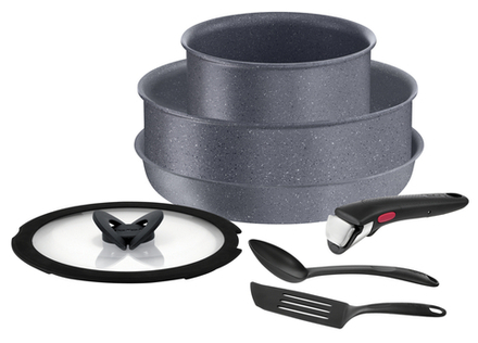 Набор посуды со съемной ручкой Tefal Ingenio Natural Force 7 предметов 16/24/24 см L3969172
