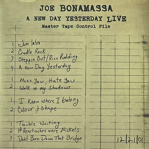 Joe Bonamassa ‎– A New Day Yesterday Live 2LP (Европа 2012г.)