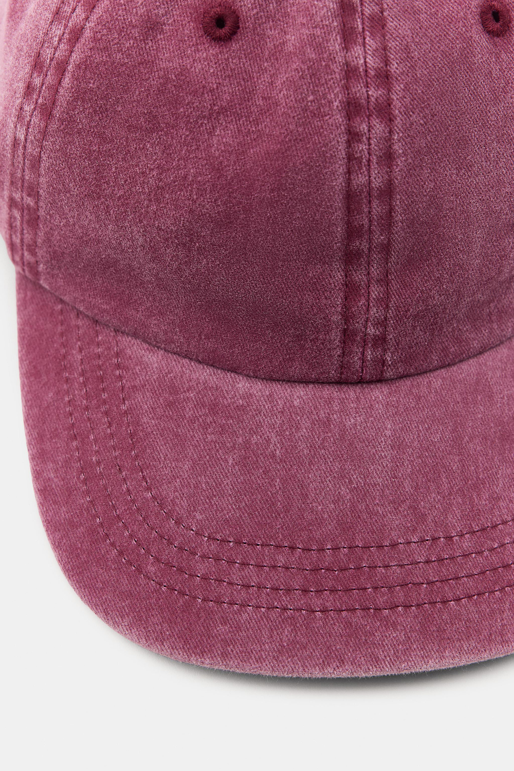 ZARA ОДНОТОННАЯ КЕПКА ИЗ САРЖИ, ТЕМНО-РОЗОВЫЙ